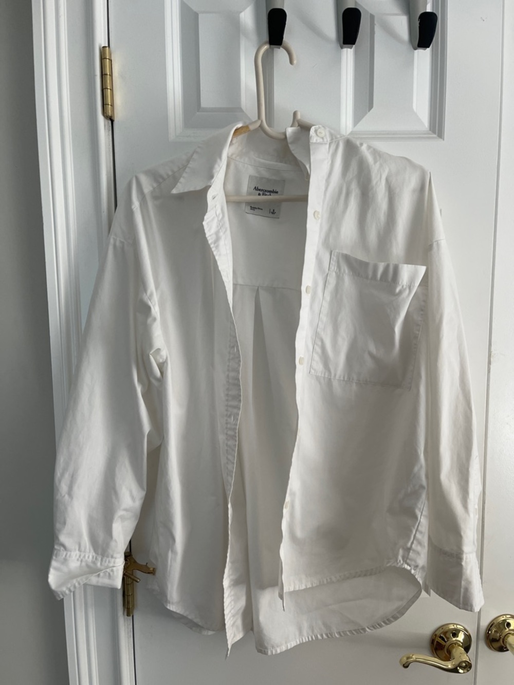 Abercrombie & Fitch White Lightweight Men's Shirt Jacket